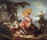 Jean Fragonard The Musical Contest painting
